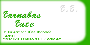 barnabas bute business card